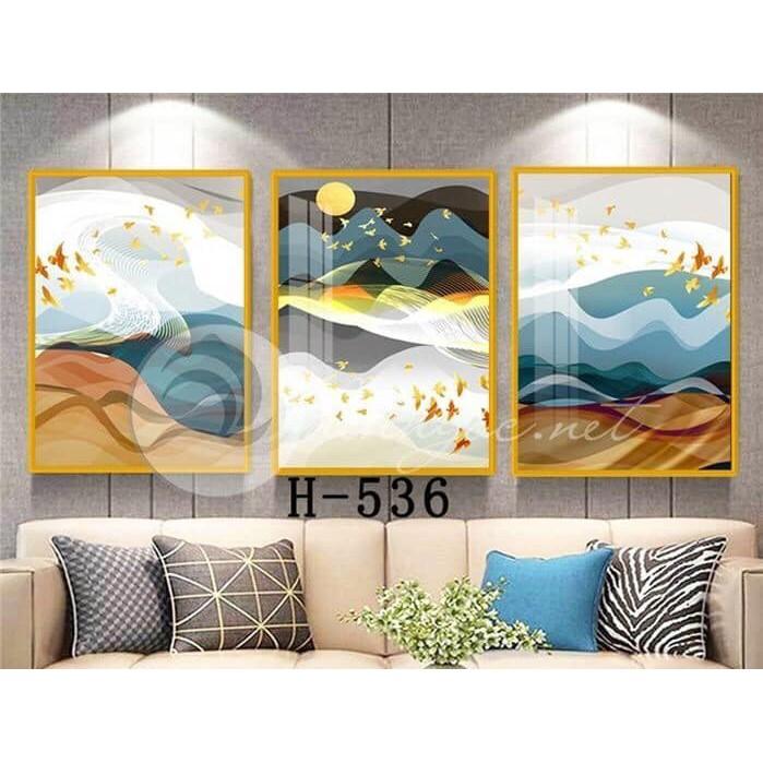 Bộ 3 tranh CANVAS mẫu tranh trừu tượng kích thước 30*40cm