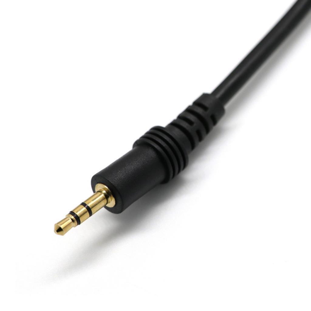 PVC 3.5mm Male To Female Headphone Cable Cable Adapter Connector Black
