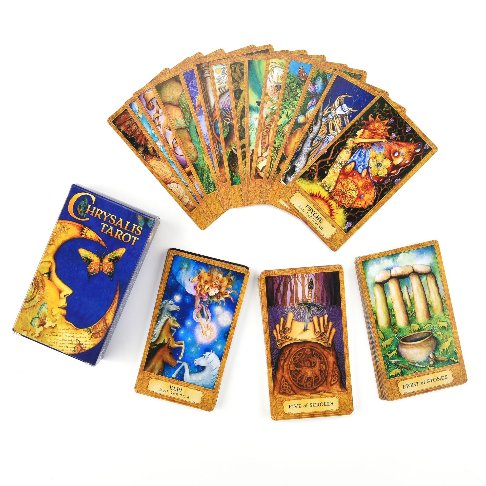 Combo Bộ Bài Bói Chrysalis Tarot Cao Cấp và Khăn Trải Bàn Tarot