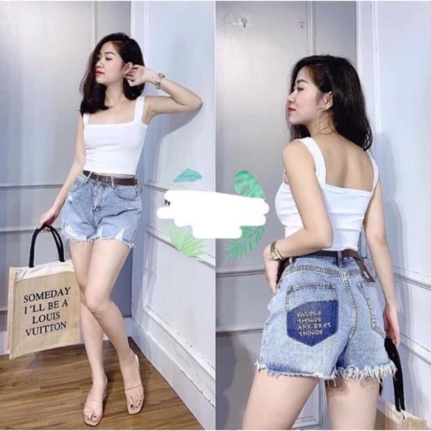 Áo hai dây bản to 3cm CRA032 vải thun gân nhiều màu