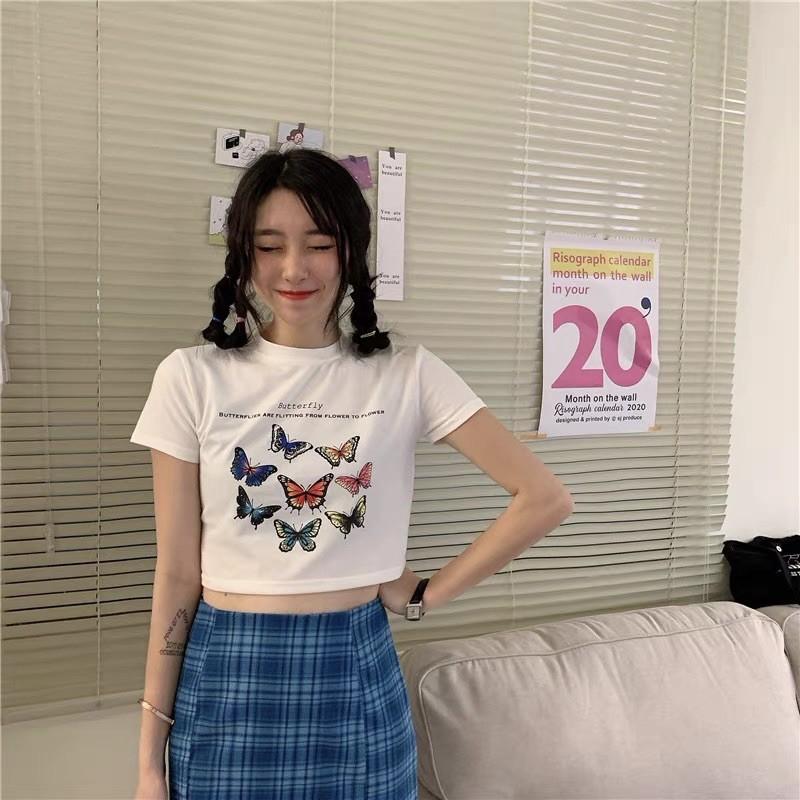 Áo croptop in 3D dưới 60kg - 8 con bướm