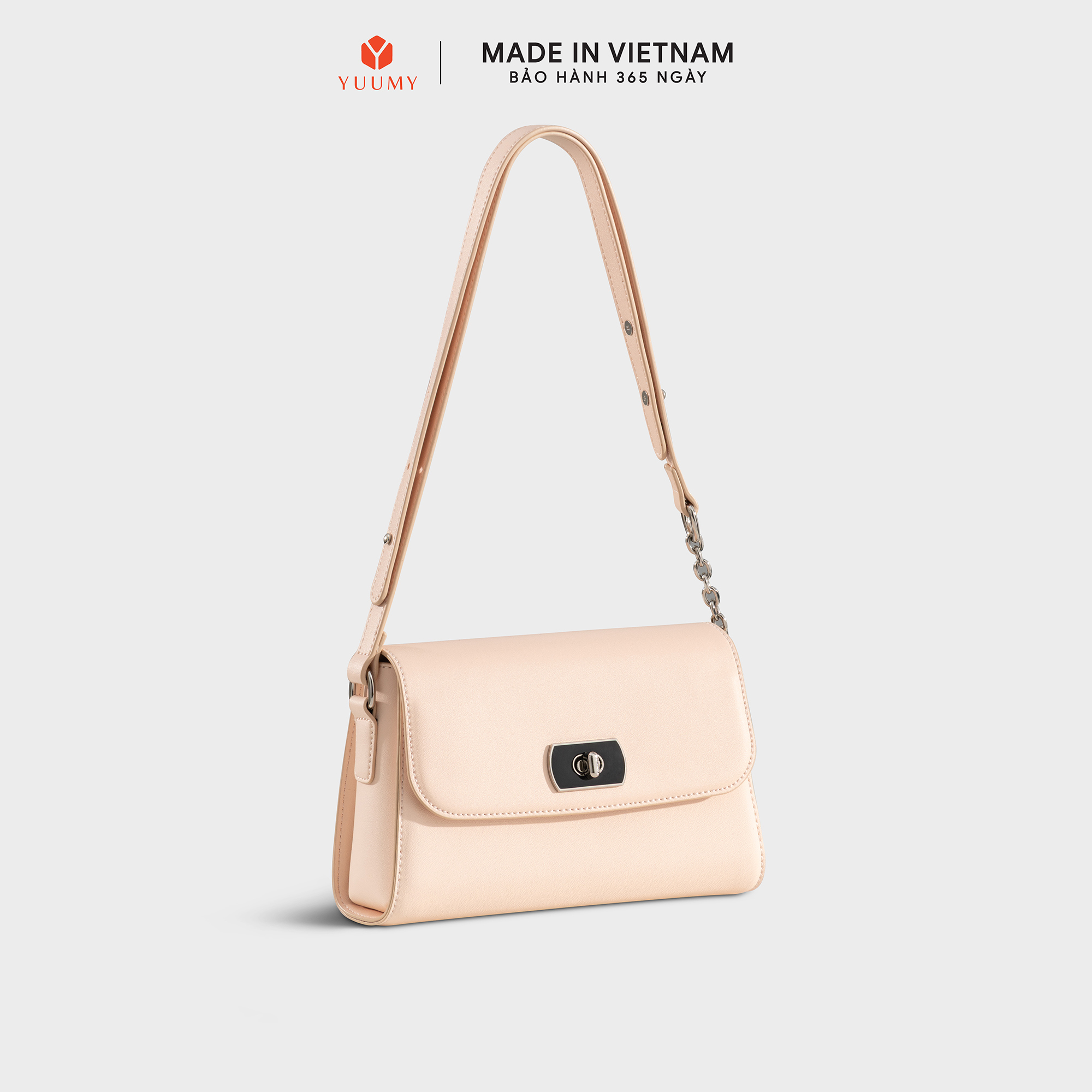 Túi Yuumy ( Thời trang nữ khoá xoay kim loại sang trọng size 21 - Túi đeo chéo da Seasand YN301 )