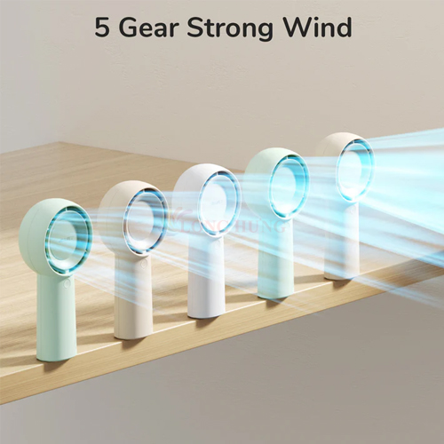 Quạt mini tích điện cầm tay Jisulife Handheld Fan Life5 Plus 4000mAh - Hàng chính hãng