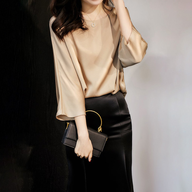 Áo kiểu nữ đẹp cổ tròn, tay lỡ, Chất liệu Mango mềm mịn, mát, thấm hút mồ hôi Áo kiểu đẹp, sang trọng T72