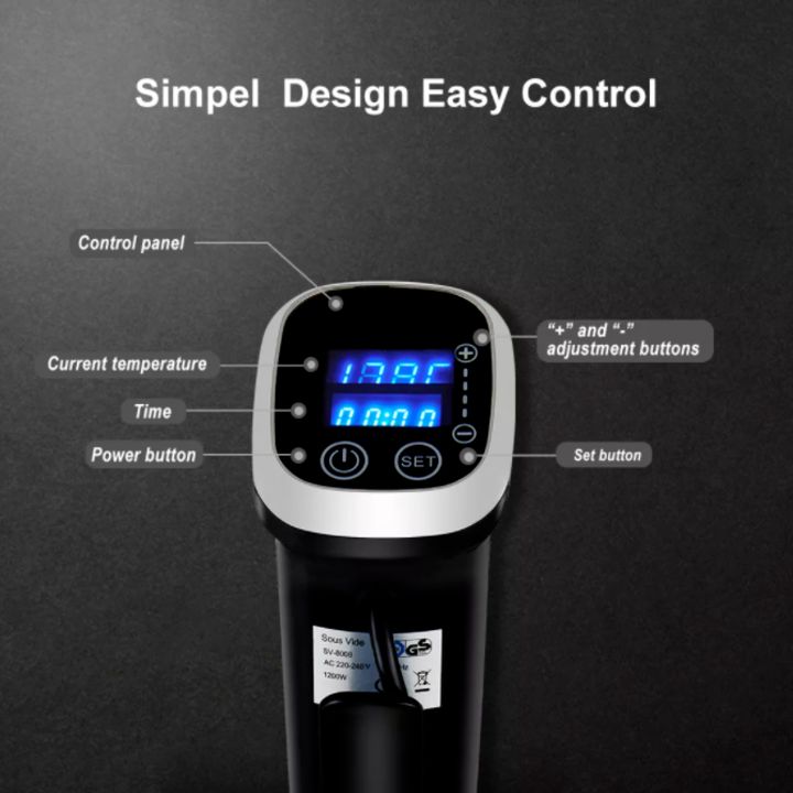 Máy nấu chậm Sous vide Công suất1200W BioloMix SV-8008 - Hàng chính hãng