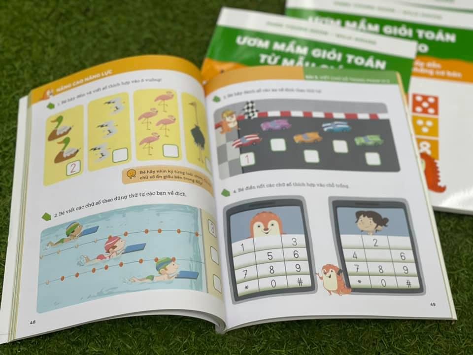 BỘ 6 TẬP ƯƠM MẦM GIỎI TOÁN TỪ MẪU GIÁO