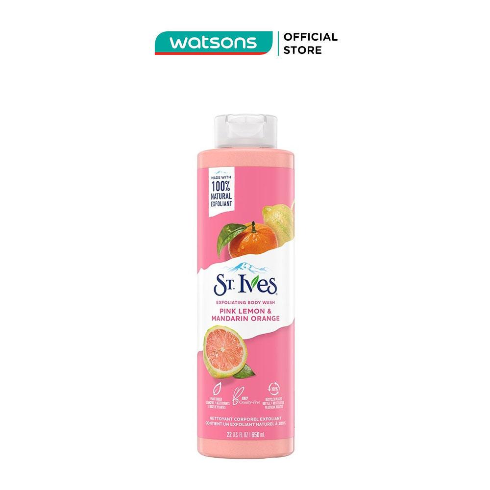 Sữa Tắm Tẩy Tế Bào Da ST. Ives Exfoliating Body Wash Pink Lemon &amp; Madarin Orange Cam Chanh 650ml