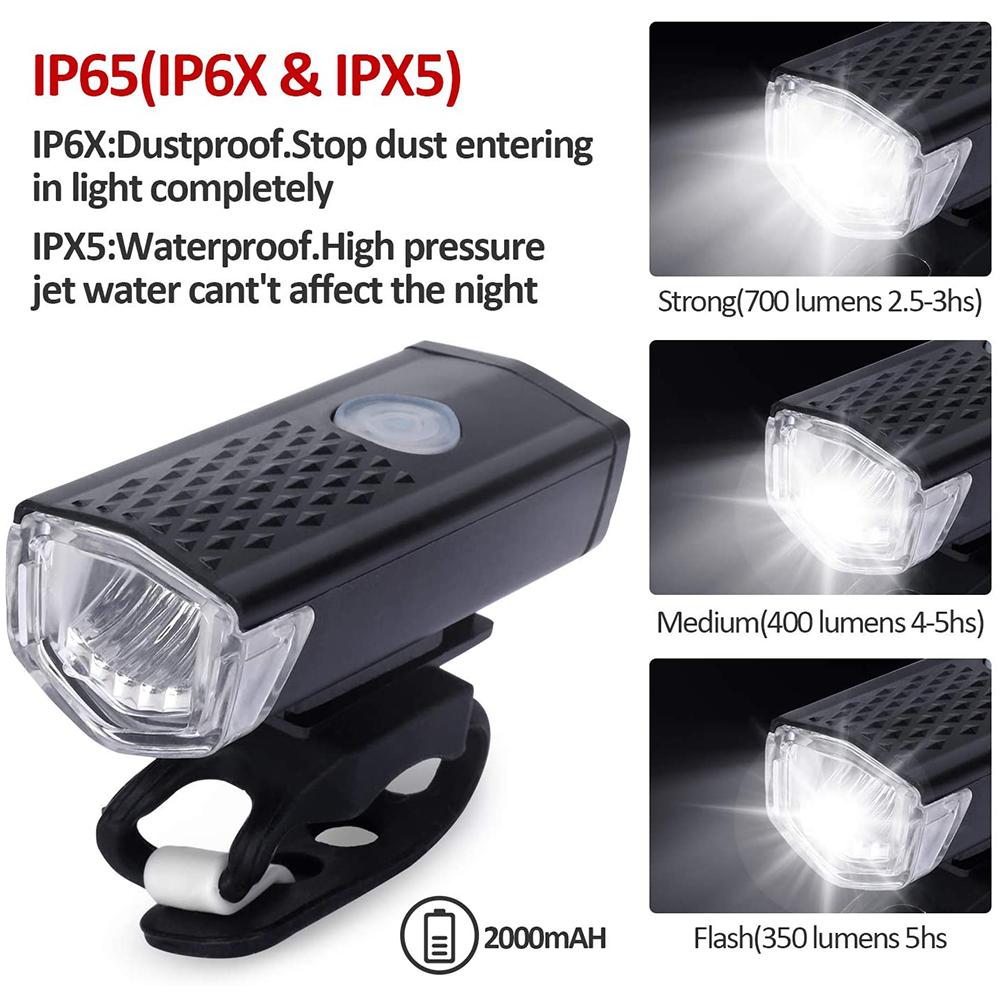 Bộ 2 đèn LED tín hiệu gắn đầu và đuôi xe đạp chuyên dụng tiện lợi