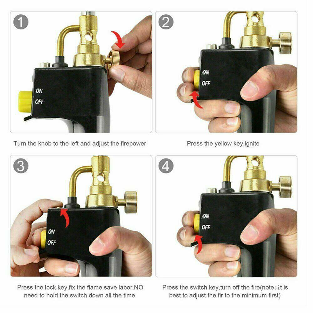 Portable High Heat Welding Plumbing Torches Gas Soldering Plumbing Blow Torch Soldering Instant Professional Brazing