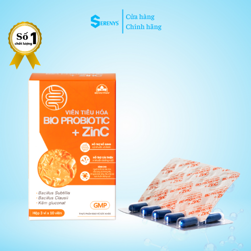 Viên uống tiêu hóa Bio Probiotic + ZinC (Hộp 30 viên)