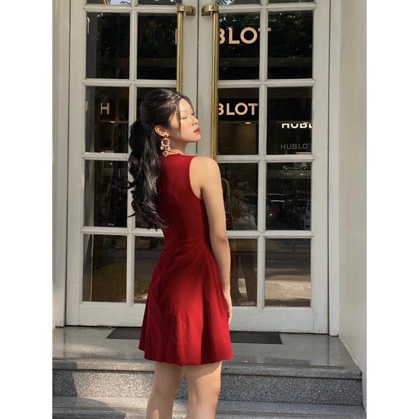 Đầm nhung xoắn ngực ôm A duyên dáng Coco dress