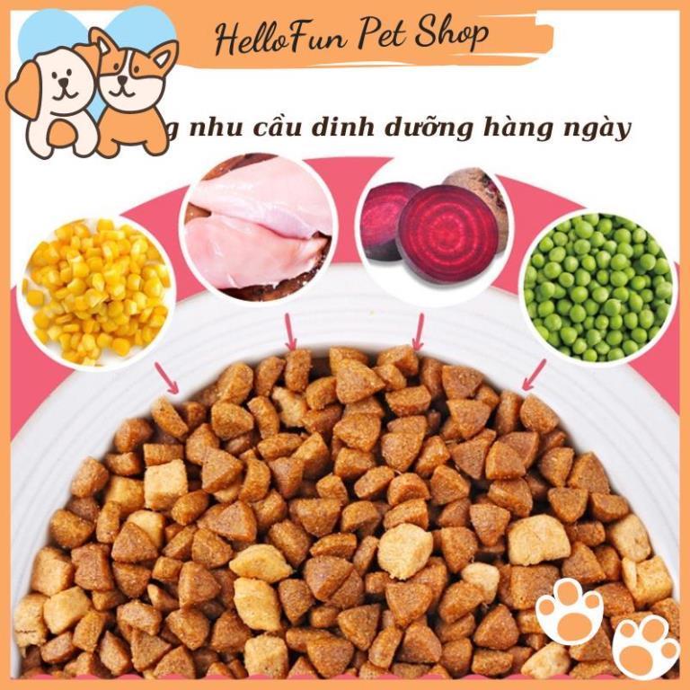 Thức ăn hạt cho mèo Happy 100 mix thịt gà và cá hồi thơm ngon, giàu dinh dưỡng