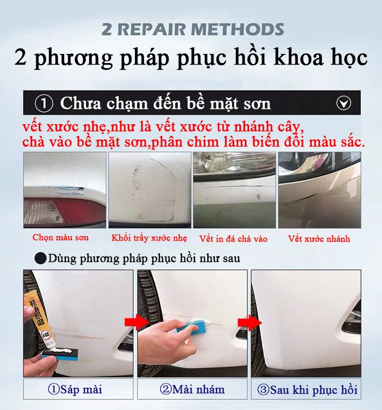 Bộ sản phẩm tẩy vết xước thân xe ôtô, đánh bóng, làm phẳng, lắp đầy vết xước, sơn phun phủ, Phục hồi viết xước một cách dễ dàng, đem lại vẻ đẹp như mới cho xe