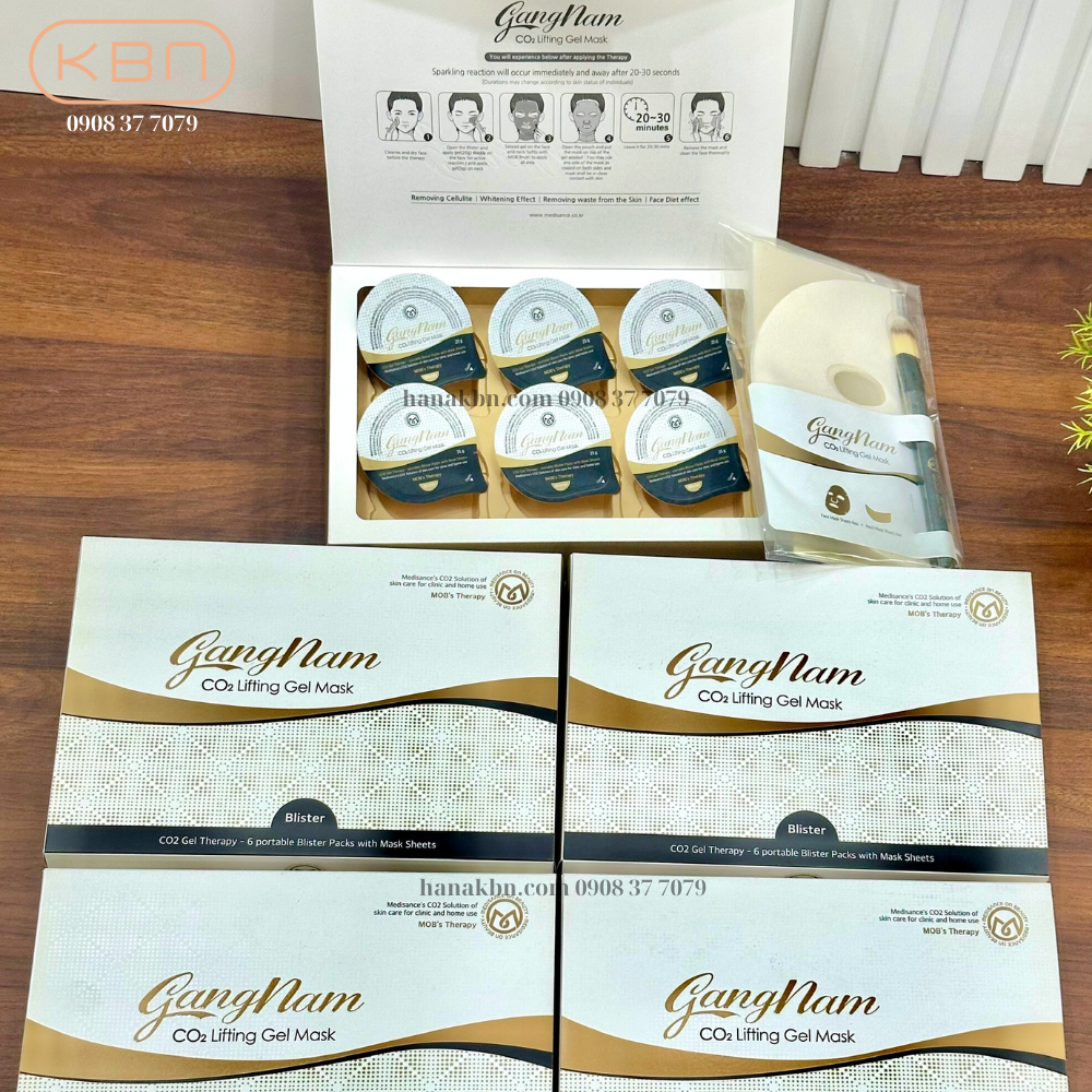 Bộ 6 Hộp Mặt Nạ Nâng Cơ Thải Độc GANGNAM CO2 - Dạng Gel - Săn Chắc, Dưỡng Ẩm, Sáng Da