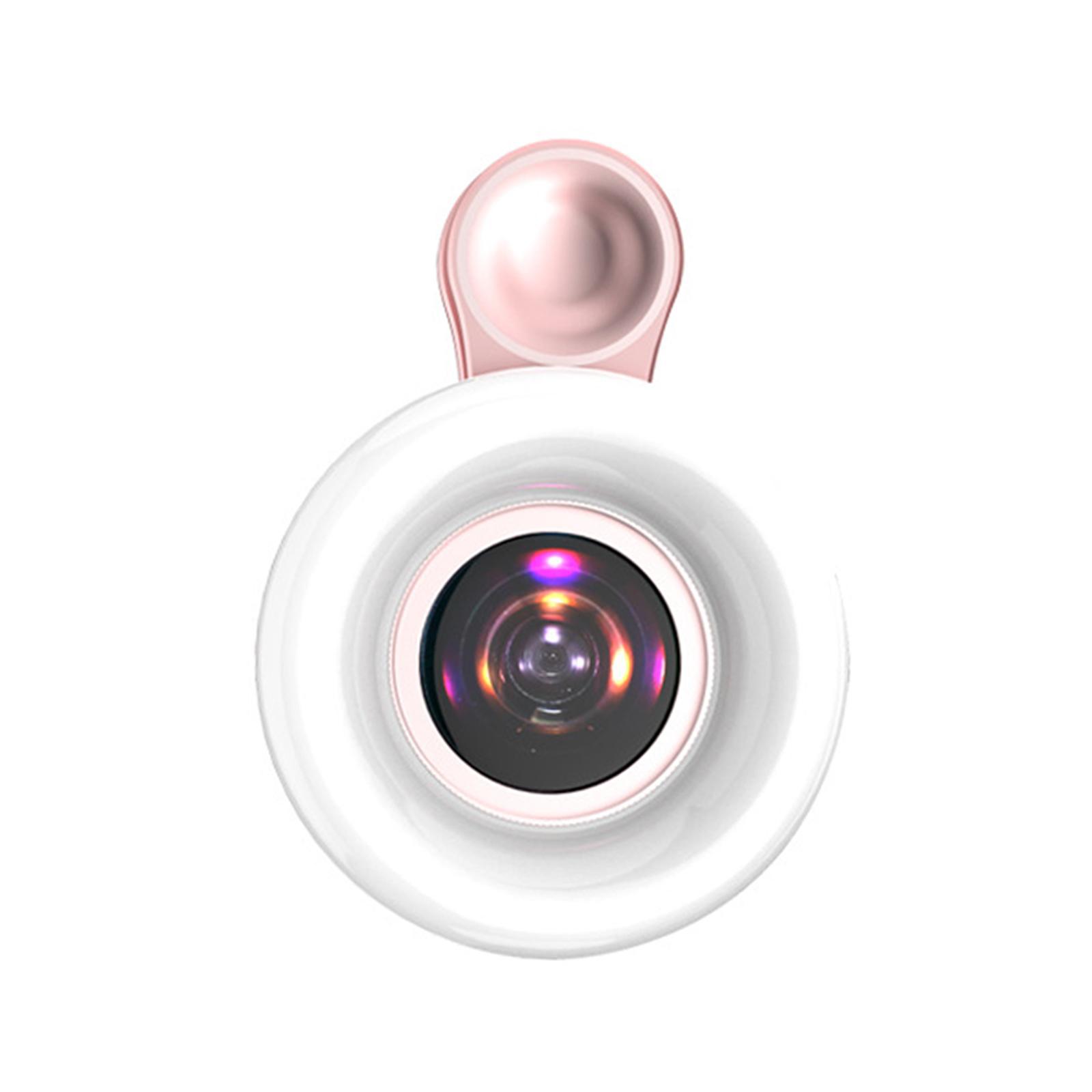 Universal Mobile Phone Fill Light 15x Lens Wide for Android Pink