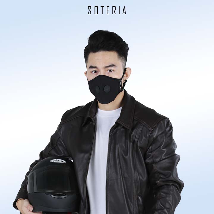 Khẩu trang thời trang Soteria Black ST1091 - Bộ lọc N95 BFE PFE 99 lọc hơn 99% bụi mịn 0.1 micro
