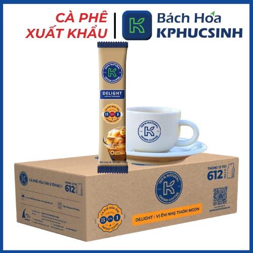 Cà phê hòa tan 3 in 1 K-Delight thùng 7650g thương hiệu K-Coffee (17g x 450 gói)