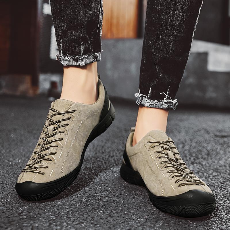 Giày đi bộ đường dài ngoài trời mới thoáng khí leo núi không thấm nước cho giày thể thao săn bắn du lịch chất lượng cao Color: Brown Shoe Size: 43