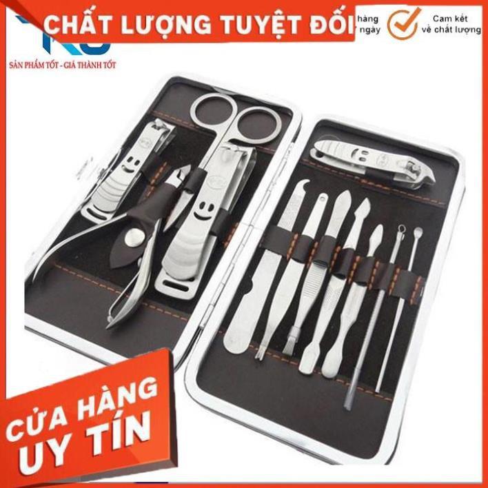 Bộ kìm 12 món cắt móng tay chân đa năng nhỏ gọn tiện lợi, bộ kềm cắt móng chất liệu inox không gỉ