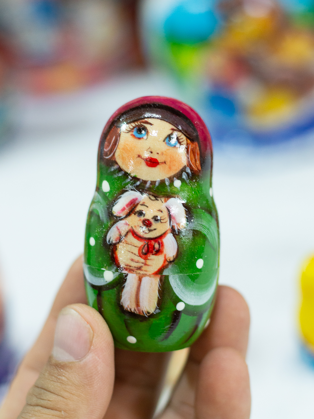 BỘ BÚP BÊ NGA MATRYOSHKA 5 LỚP 15CM "BÉ MISA ÔM GẤU" CỰC DỄ THƯƠNG QUÀ LƯU NIỆM NGA ĐỘC ĐÁO GIÁ ƯU ĐÃI NHẤT