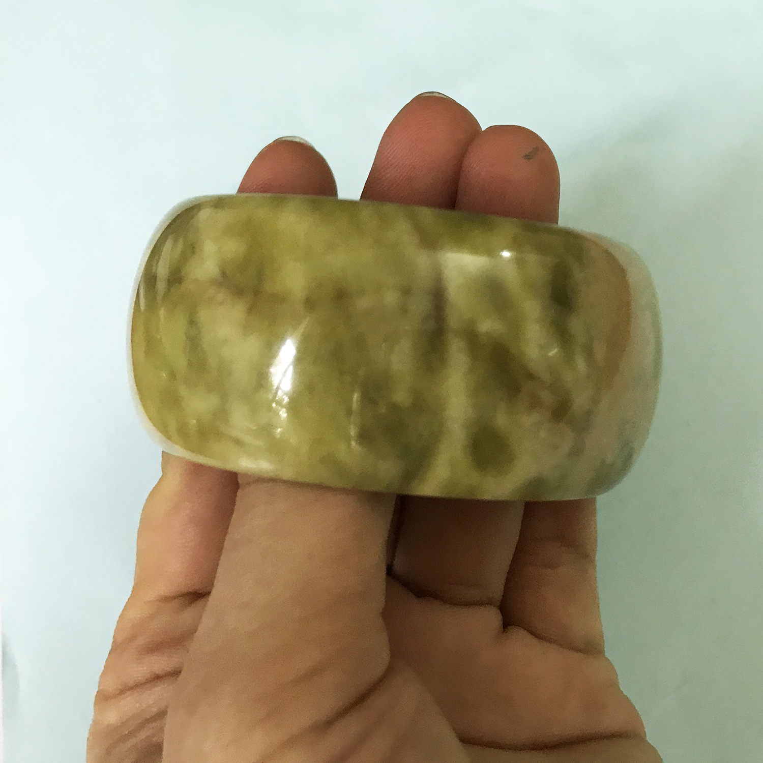 Vòng tay đá tự nhiên bản to cho nữ 3cm nhiều màu cẩm thạch Việt Nam VONGCAMTHACH3CM