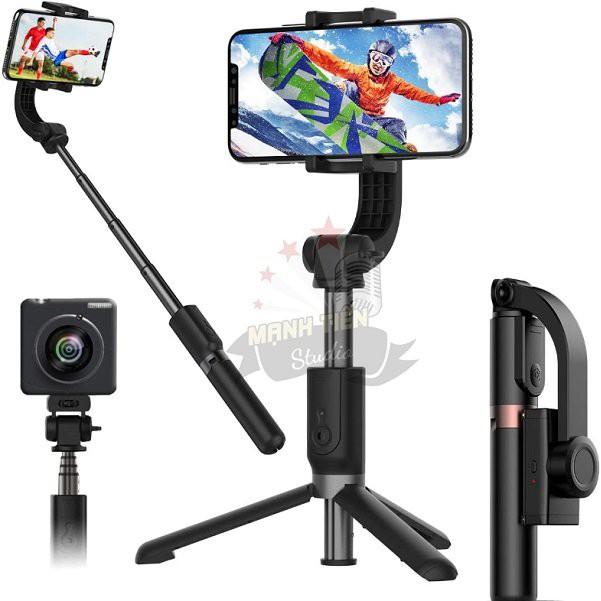 Gậy chống Rung Gimbal Stabilizer L08, Có 3 chân đỡ, Tặng kèm nút bấm BLT hàng cao cấp(BH 12T)