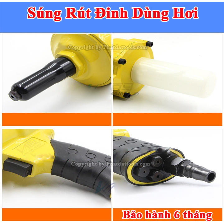 Máy Rút Đinh Tán, Đinh Rive Dùng Hơi TOP Đài Loan