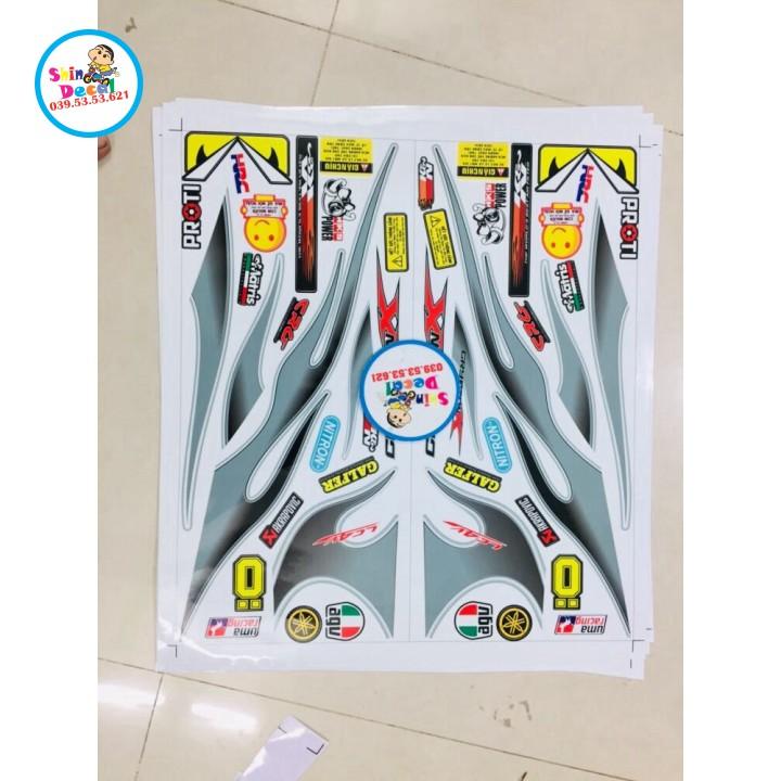 Tem rời exciter 2010 lửa trắng xanh ngọc