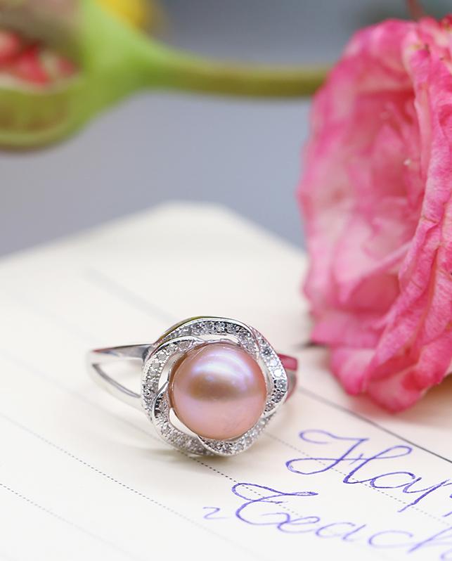 Bộ trang sức Ngọc Trai Thiên Nhiên T4 Màu Tím Bảo Ngọc Jewelry