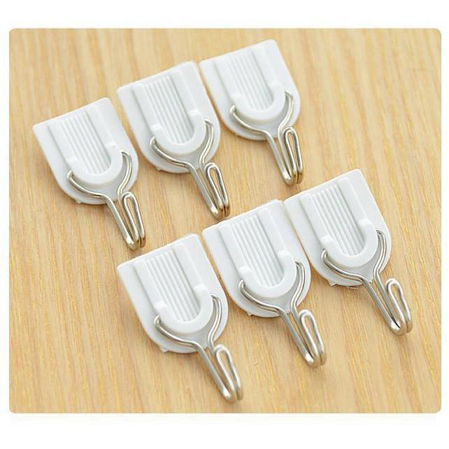 Vỉ 6 móc dính treo đồ tiện dụng,dính tường