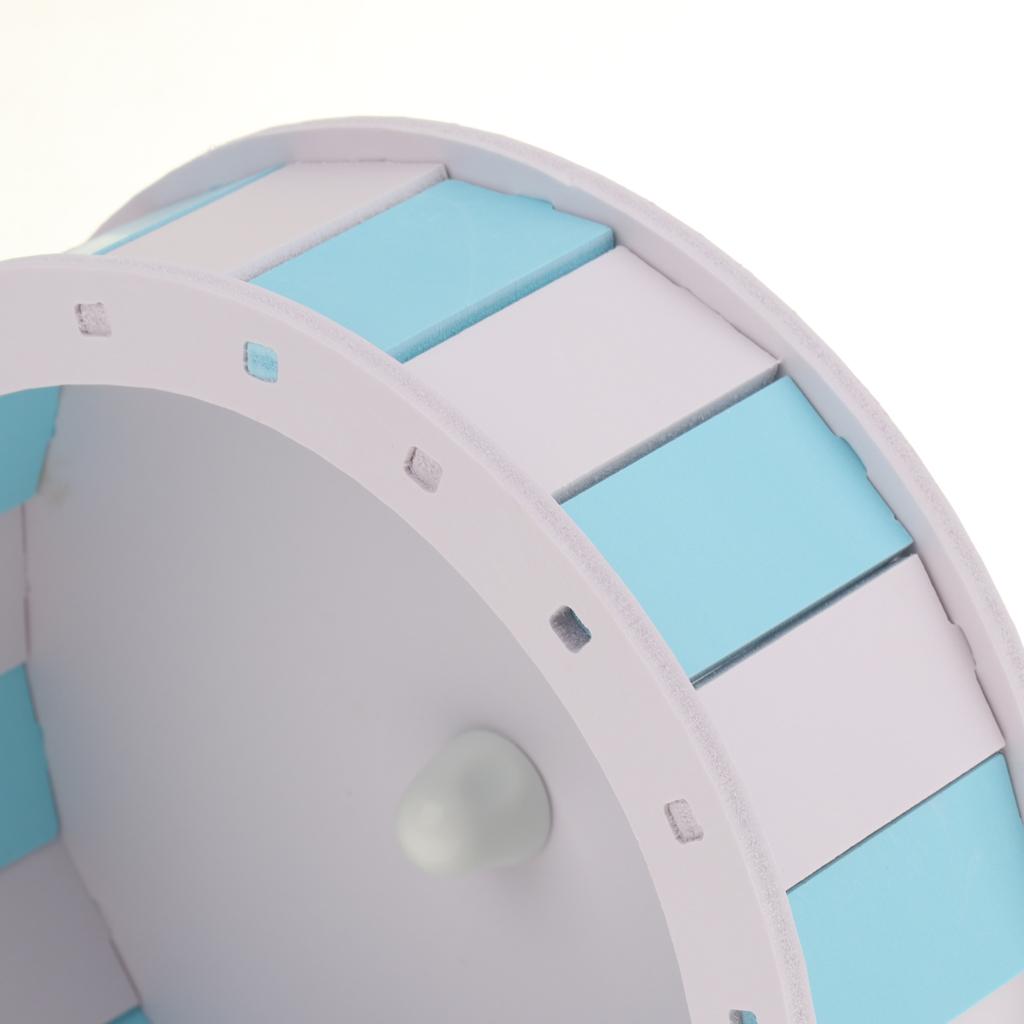 Hamster Silent Exercise Wheel Jogging Running Toy For Guinea Pig Blue White