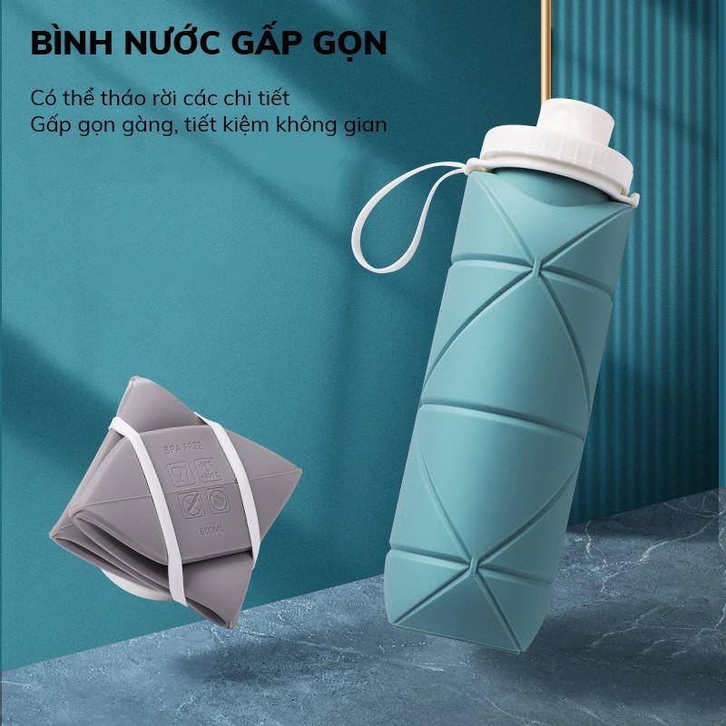 Bình Nước xếp nhỏ Silica Gel BPA Free - Home and Garden