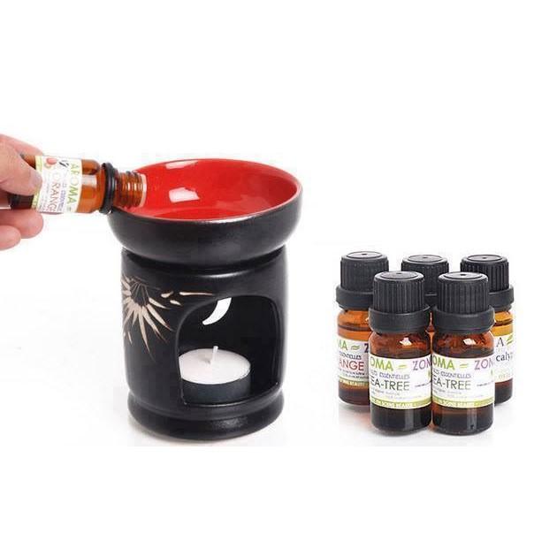 Combo Đế đốt- Nến 10 viên - 10ml tinh dầu sả Pháp