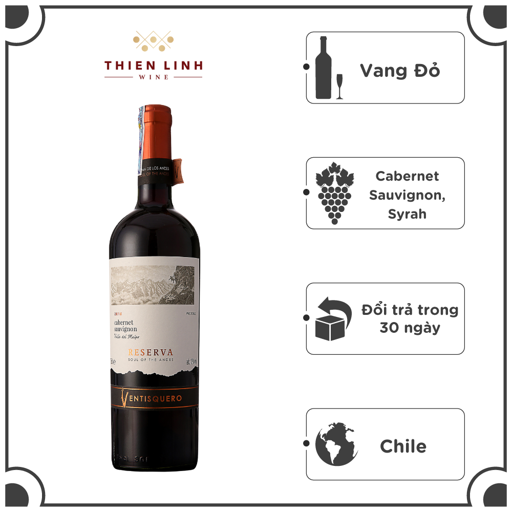 Rượu Vang Đỏ Chile Ventisquero Reserva Cabernet Sauvignon