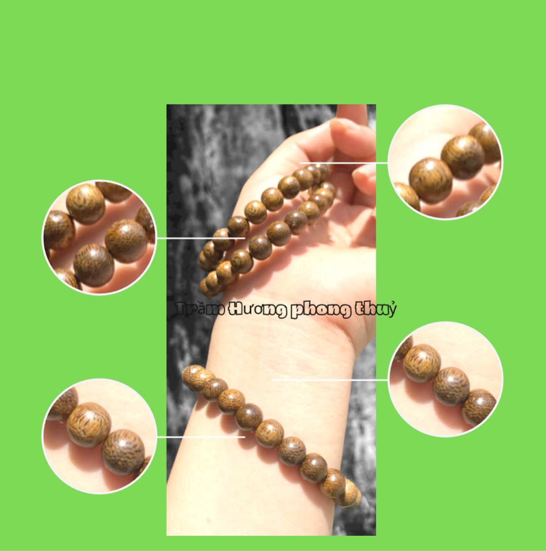 Vòng tay đơn trần hương tốc vườn 8mm