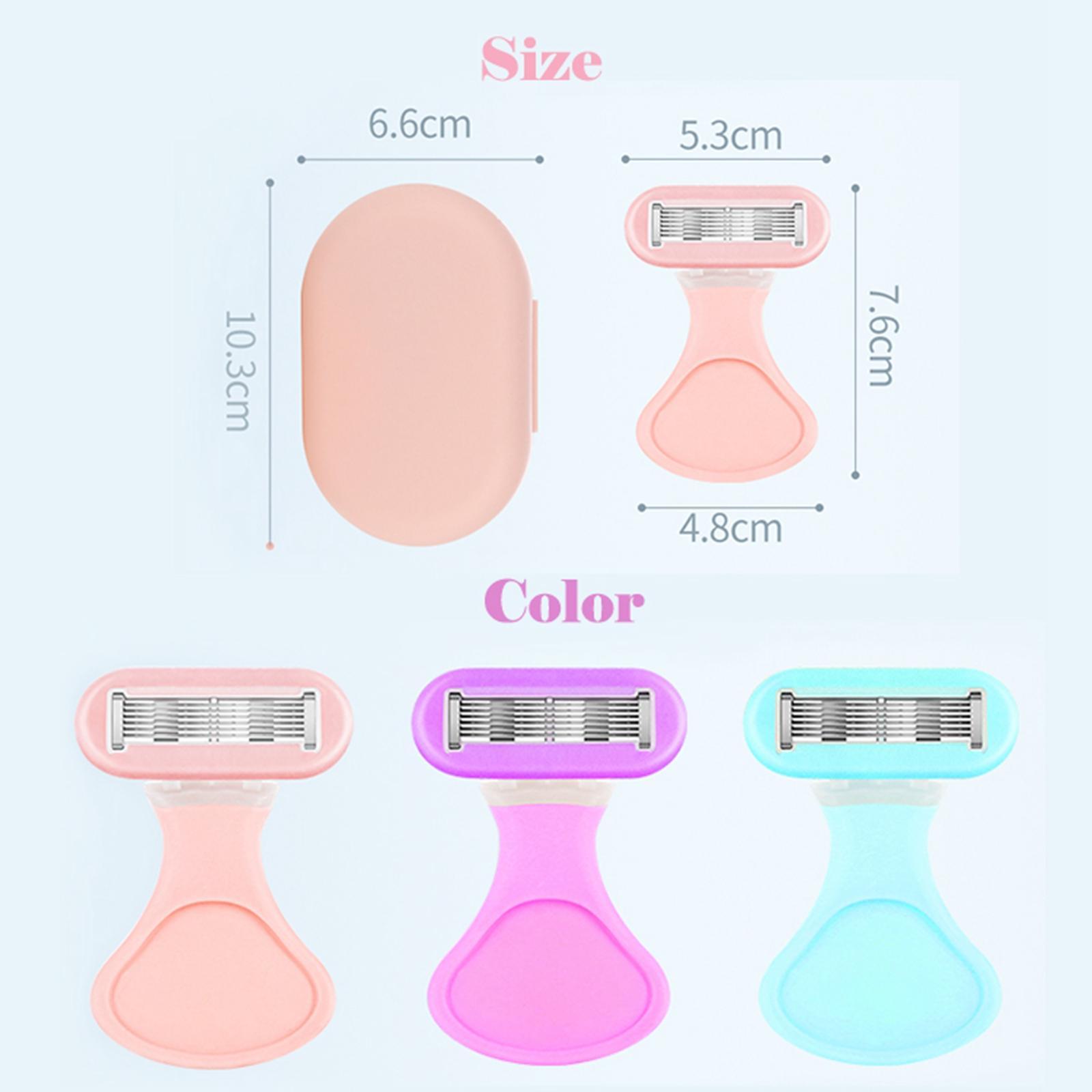 Mini Women's Razor, Non Slip Manual Shaving Razor Compact Trimmer for Thigh Arm Armpit