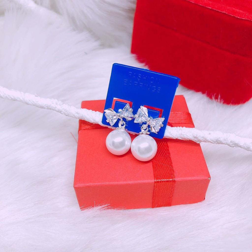 BÔNG TAI NỮ BẠC TA - BÔNG TAI NƠ NHỎ -
