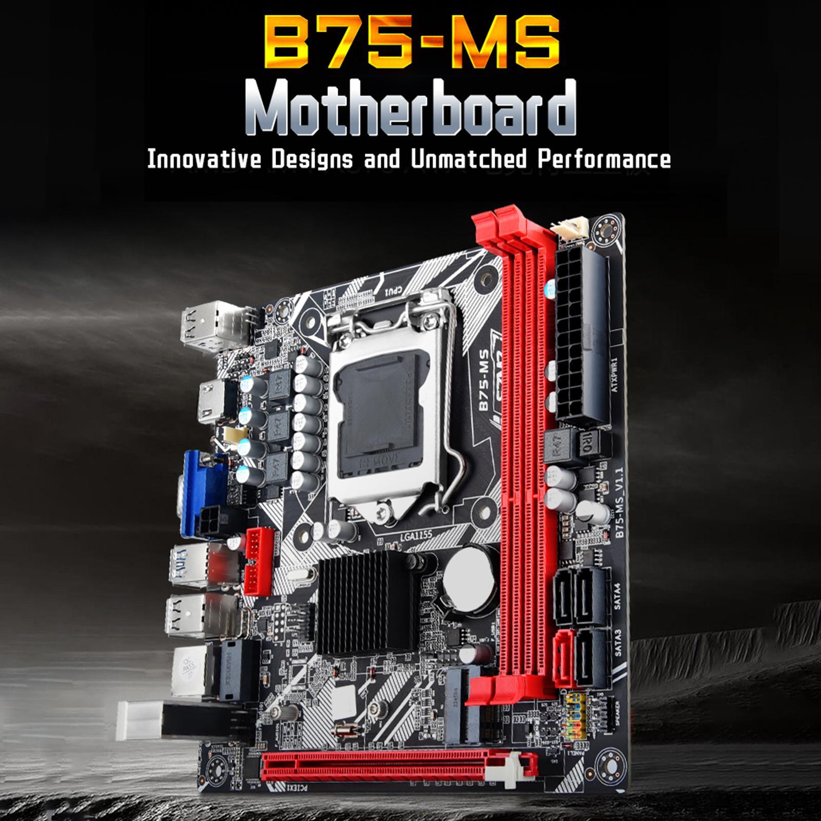 B75 Computer Motherboards Mainboard 3*SATA2.0 2*DDR3 USB3.0 SATA3.0 16GB Support M.2 WiFi M.2 Universal Laptop Motherboard LGA 1155