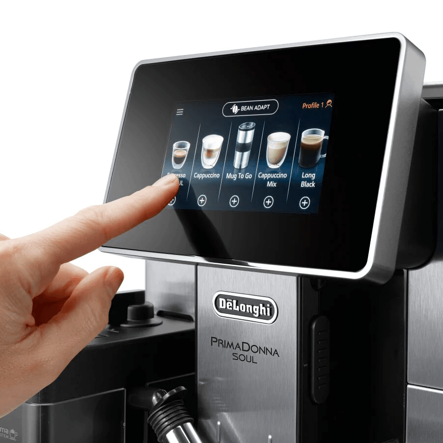Máy pha cafe Delonghi ECAM610.75.MB - Áp suất bơm : 19 - Điều khiển qua ứng dụng điện thoại - Hàng chính hãng