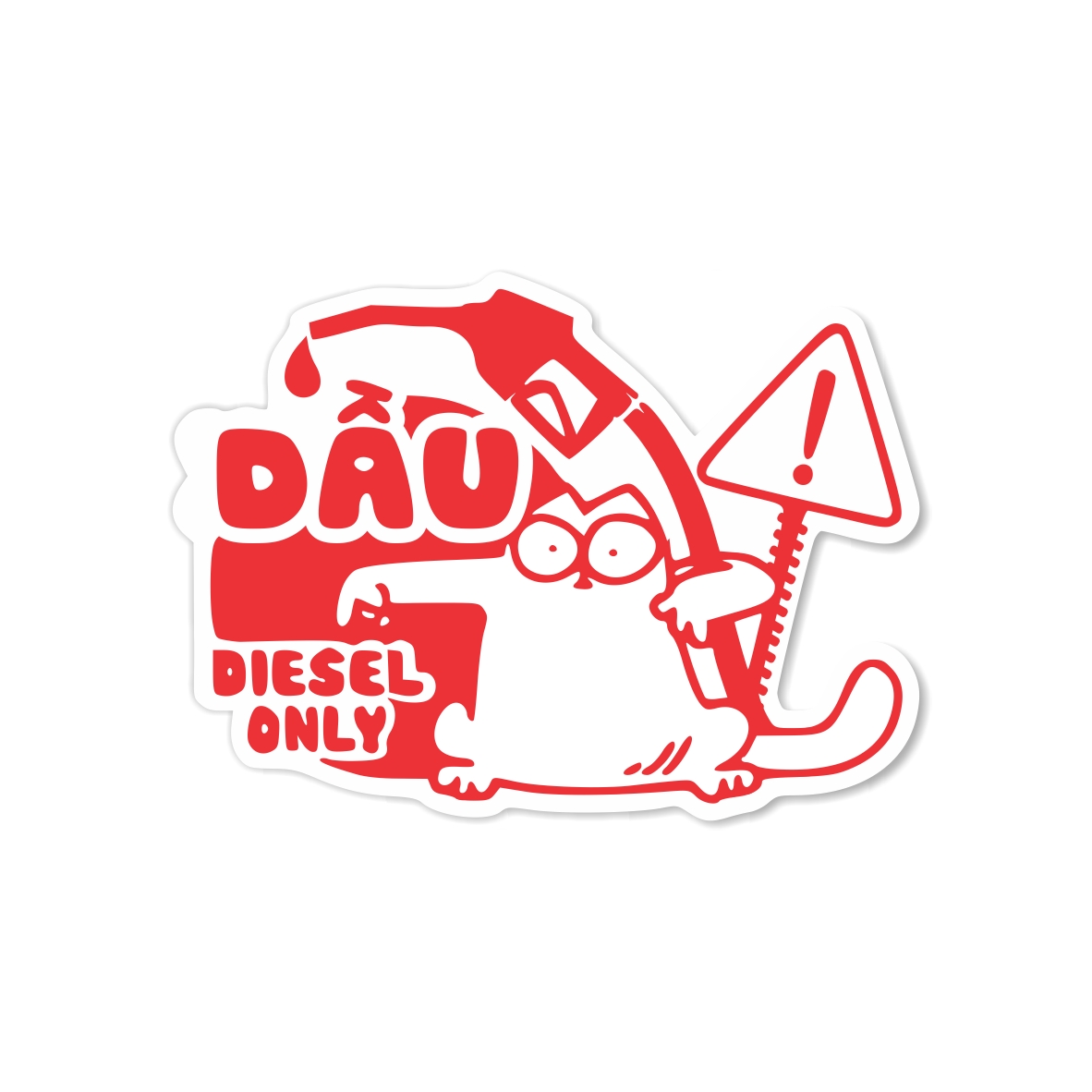 Miếng dán đổ XĂNG DẦU diesel only, Pertro trang trí nắp bình xăng xe hơi ô tô chất liệu cao cấp chống thấm nước