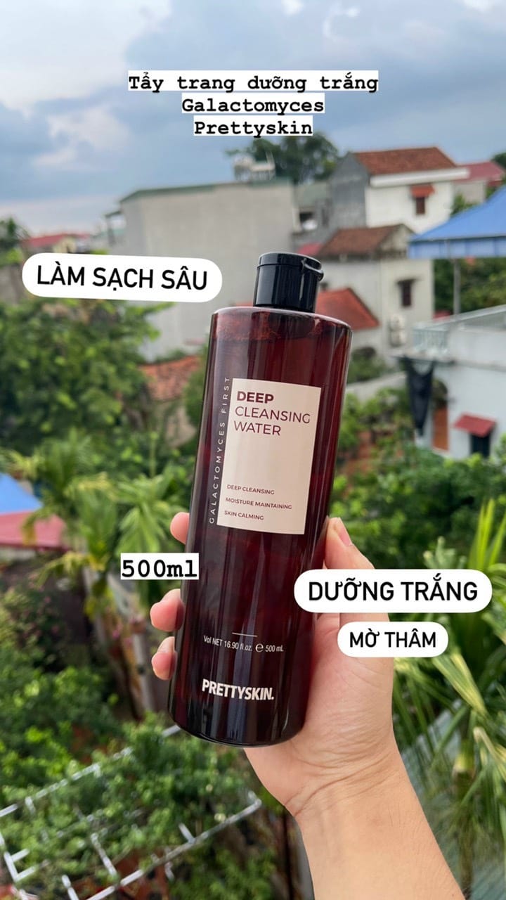 Nước Tẩy Trang Cho Da Dầu Mụn Pretty Skin 500ml - Prettyskin Rau Má Jeju Cica Giúp Sạch Sâu