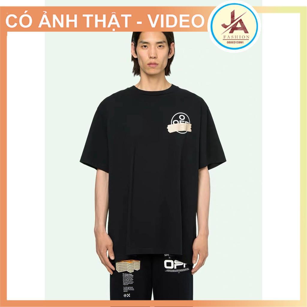 Ảnh thật- Áo thun nam nữ tay lỡ Off White cao cấp - áo phông unisex form rộng cổ tròn JASHOP