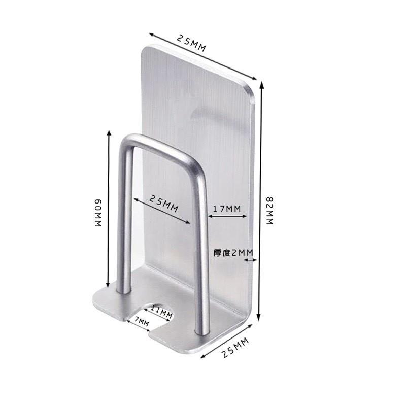 Kệ Để Bàn Chải Đánh Răng Inox 304 Không Gỉ, Dán Tường Không Khoan Đục, Sử Dụng Miếng Dán 3M, Sang Trọng, Gọn Đẹp. TakyHome 4011