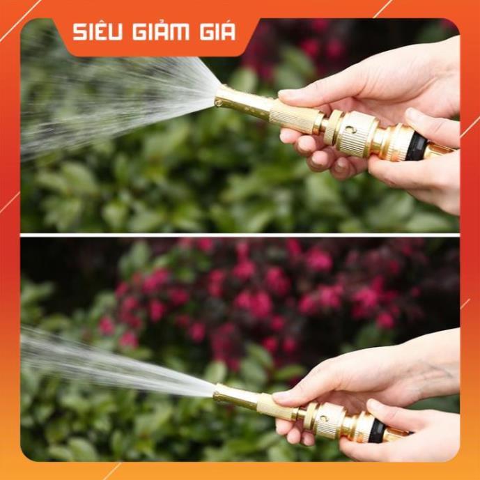 Bộ dây vòi xịt nước rửa xe, tưới cây . tăng áp 3 lần, loại 7m, 10m 206587 cút sập, nối đen