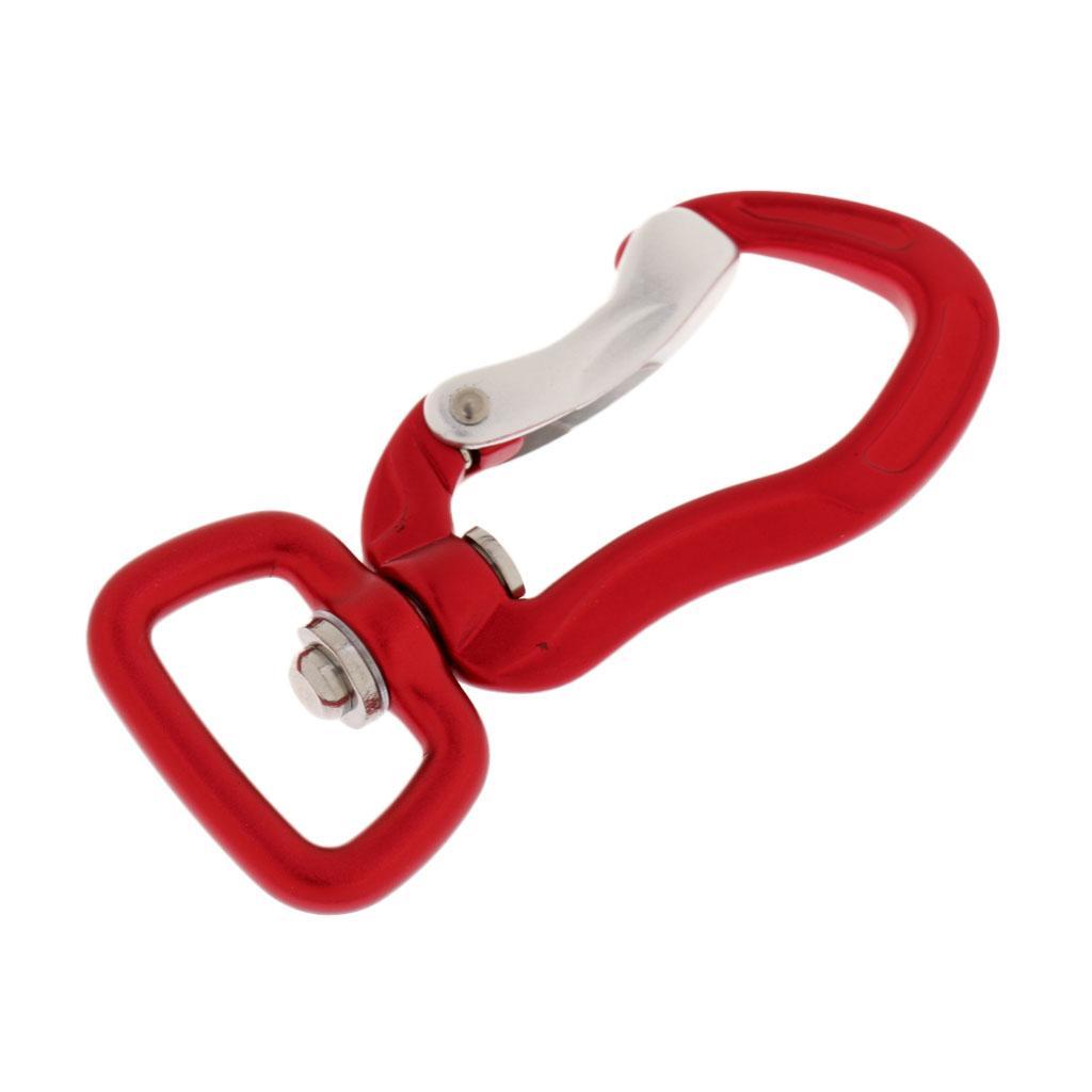 2pcs Aluminum Alloy Swivel Eye Snap Hook Carabiner Clip for Climbing, Camping, Hiking, Mountaineering or Backpack Hook, Keychain