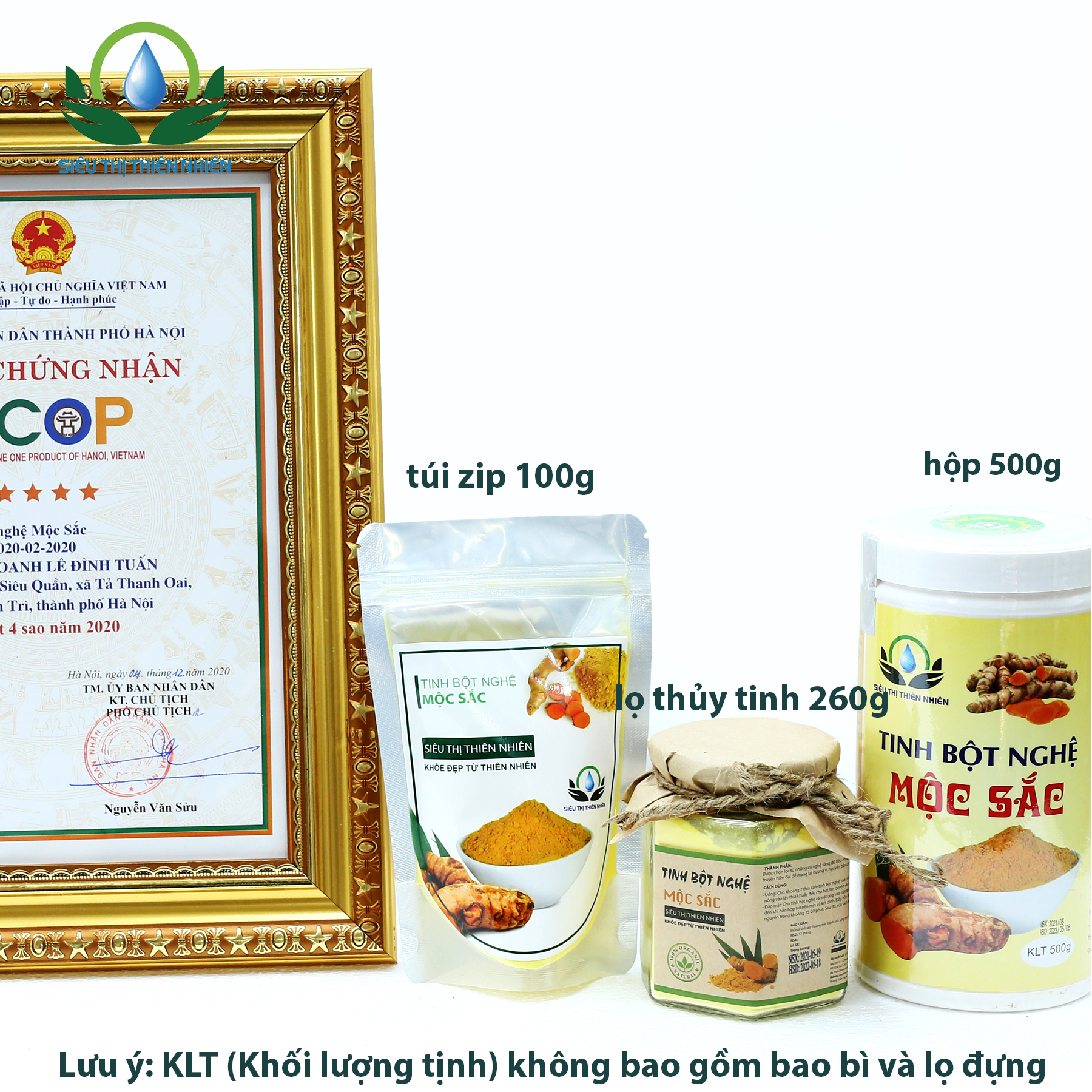 Đặc Sản Bắn Kạn -Tinh bột nghệ Mộc Sắc 100g Hỗ trợ ngăn ngừa ung thư - OCOP 4 SAO