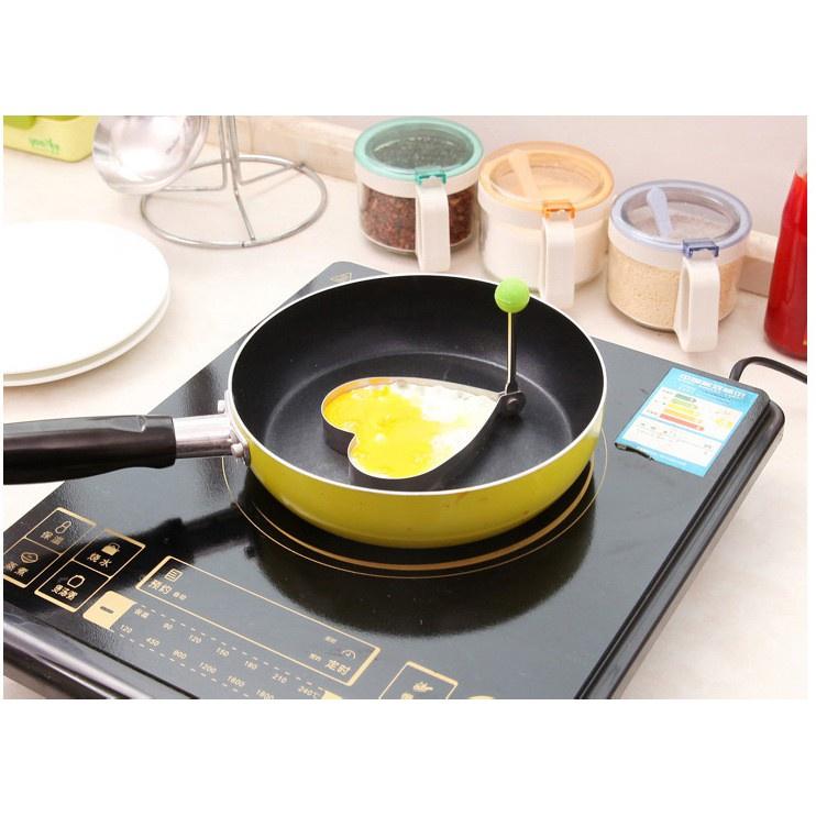 Combo 2 Khuôn Rán Trứng Ốp La, Bánh - Khay Chiên Tạo Nhiều Hình Cute Có Núm Cầm