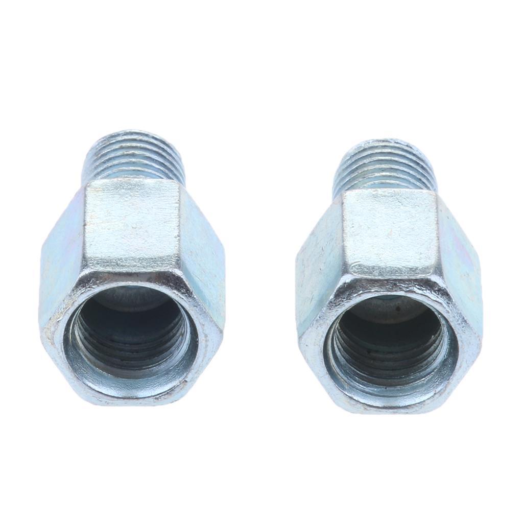 4X Scooter Mirror Adapters 2 Pcs 10mm Female to 10mm Male + 2Pcs 10mm Male to 10mm Female for Motorcycle - 10mm L-H Thread / 10mm R-R Thread