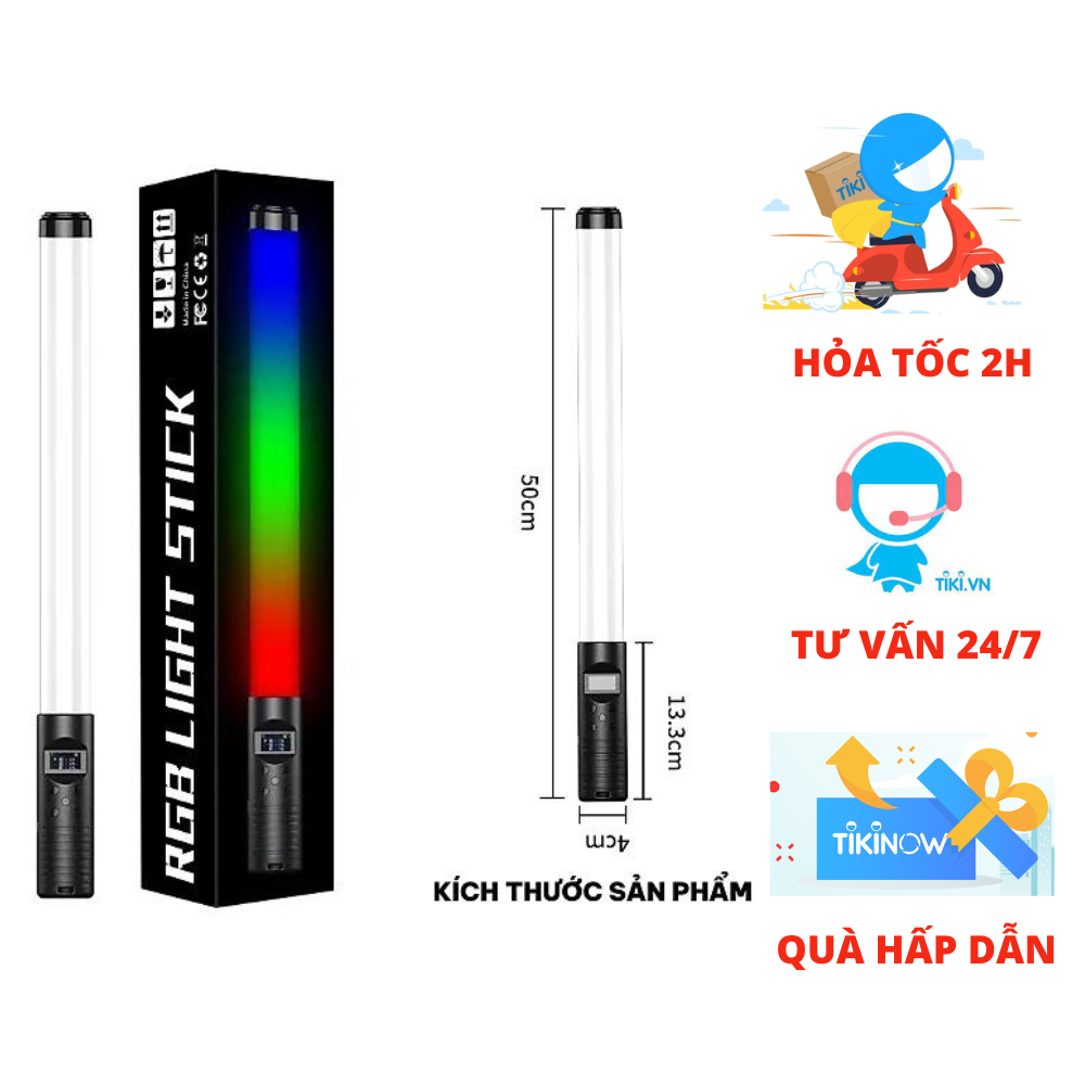 Đèn LED RGB nhiều màu đa năng, hiệu ứng hỗ trợ ánh sáng chụp hình, quay video