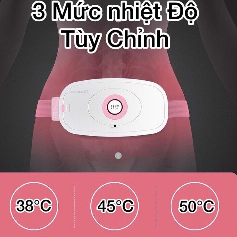 Máy Chườm Ấm Bụng, Đai Chườm Nóng, Massage Giảm Đau Bụng, Đau Lưng Khi Đến Kỳ Kinh Nguyệt Cho Bạn Gái